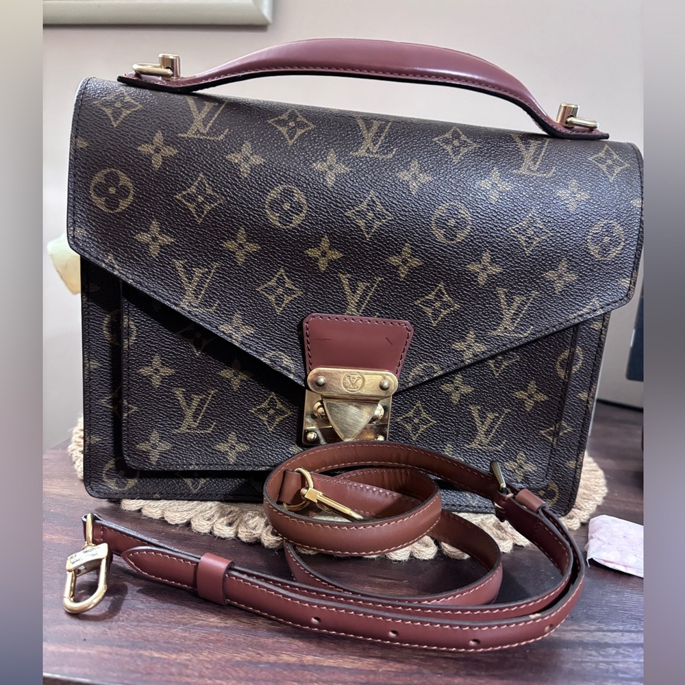 Louis Vuitton Brown and Gold Monogram Bag Set